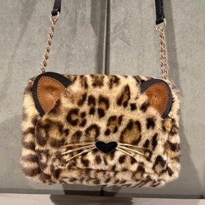 Kate Spade Kitty Face Faux Fur Crossbody Bag